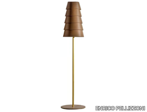 TULIP - Tanned leather floor lamp _ ENRICO PELLIZZONI