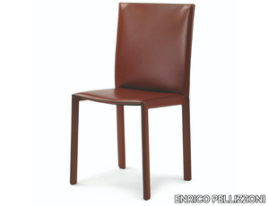 PASQUALINA - Tanned leather chair _ ENRICO PELLIZZONI