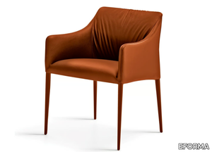 ISIDORA - Leather easy chair with armrests _ EFORMA