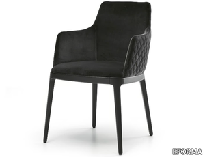 MAX DIAMOND - Upholstered leather chair with armrests _ EFORMA