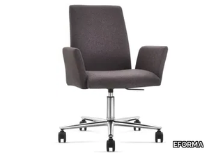 EKTA 5 WAYS - Height-adjustable fabric office chair with castors with 5-Spoke base _ EFORMA