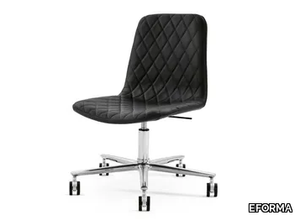 LENNY 5 WAYS - Height-adjustable office chair with castors with 5-Spoke base _ EFORMA