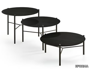 JACK - Round wood veneer coffee table _ EFORMA