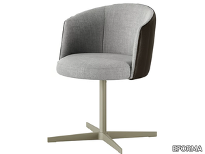 JANE - Swivel with 4-spoke base fabric chair _ EFORMA