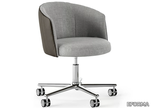 JANE - Swivel fabric chair with 5-spoke base _ EFORMA