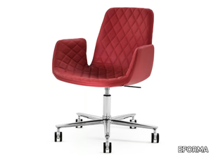 LENNY 5 WAYS - Height-adjustable office chair with armrests with 5-Spoke base _ EFORMA