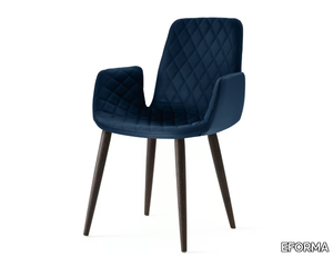 LENNY - Upholstered leather chair with armrests _ EFORMA