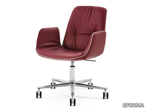 LISA 5 WAYS - Height-adjustable office chair with armrests with 5-Spoke base _ EFORMA