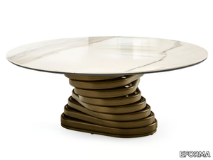 ROTOLO LOW - Round ceramic coffee table _ EFORMA