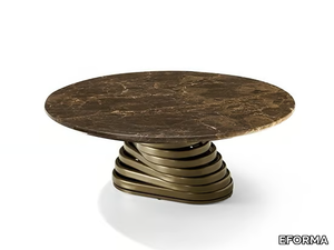 ROTOLO LOW - Round marble coffee table _ EFORMA