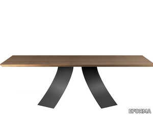 TWIST - Rectangular wooden table _ EFORMA