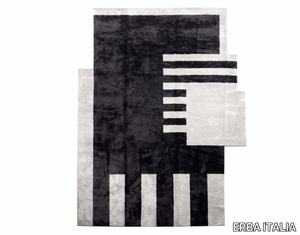 OP-ART - Rectangular silk rug _ ERBA ITALIA