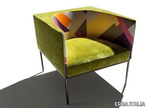 LIOLÀ - Fabric armchair with armrests _ ERBA ITALIA