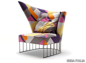 VIRGOLA - Upholstered fabric armchair _ ERBA ITALIA