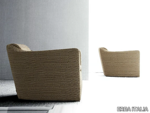 PROFILE - Upholstered armchair with armrests _ ERBA ITALIA