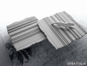 ROCK COCO - Rectangular low marble coffee table for living room _ ERBA ITALIA