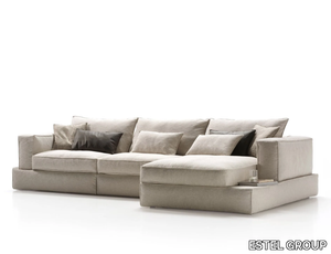 CARESSE - Sectional fabric sofa with chaise longue _ ESTEL GROUP