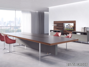 DECK - Meeting table with cable management _ ESTEL GROUP