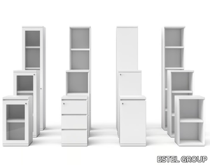 DECK - Low office storage unit with hinged doors _ ESTEL GROUP