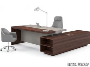 DUCALE - L-shaped office desk with cable management _ ESTEL GROUP