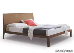 SLIM - Tanned leather double bed _ ESTEL GROUP