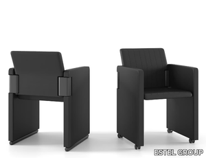 ROOTA - Folding leather training chair _ ESTEL GROUP