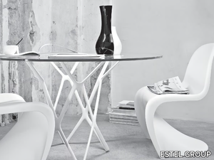 TORI - Round glass table _ ESTEL GROUP