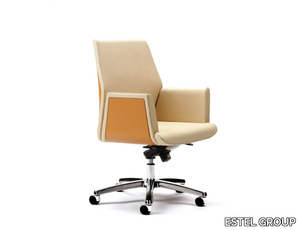 TUA - Swivel leather office chair _ ESTEL GROUP