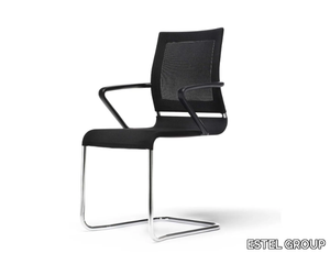 VERSO - Cantilever chair with armrests _ ESTEL GROUP