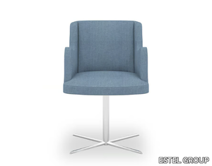 EMBRASSE ELLE - Upholstered with 4-spoke base fabric chair with armrests _ ESTEL GROUP