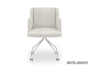 EMBRASSE ELLE - Contemporary style felt chair with 4-spoke base with armrests with castors _ ESTEL GROUP