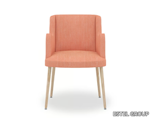 EMBRASSE ELLE - Upholstered fabric chair with armrests _ ESTEL GROUP