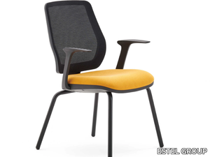 FIRST - Upholstered mesh office chair with armrests _ ESTEL GROUP