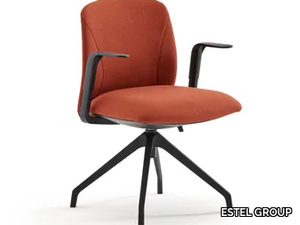NOW - Upholstered fabric office chair with armrests _ ESTEL GROUP