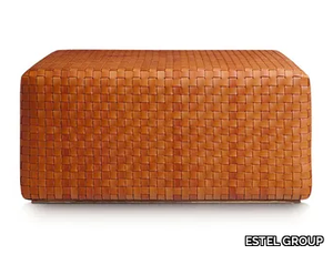 DAMA - Tanned leather pouf _ ESTEL GROUP