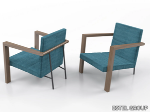 MIMOSA - Fabric armchair with armrests _ ESTEL GROUP