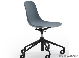 SHELL - Height-adjustable polypropylene office chair with castors _ ESTEL GROUP