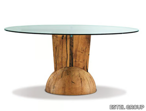 BRANCUSI - Round glass table _ ESTEL GROUP