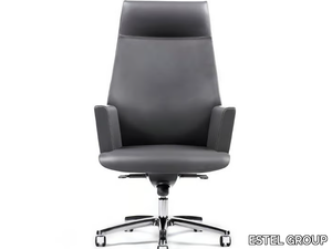 TUA - Swivel leather executive chair _ ESTEL GROUP