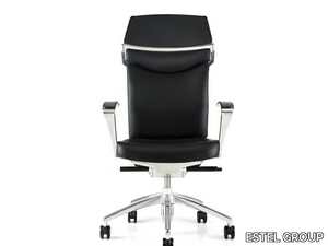 UNIQA - Leather executive chair with headrest _ ESTEL GROUP