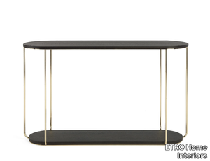 AMBAR - Contemporary style oval wooden console table _ ETRO Home Interiors