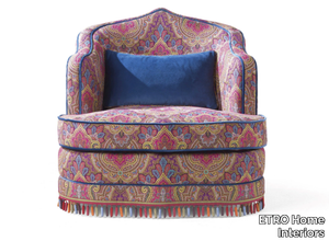 AMINA - Fabric armchair with armrests _ ETRO Home Interiors