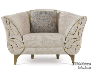 AGRA - Upholstered fabric armchair with armrests _ ETRO Home Interiors