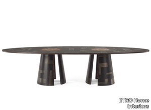 ALEPPO - Oval wooden living room table _ ETRO Home Interiors