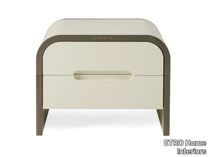 FLY OVER - Rectangular wooden bedside table with drawers _ ETRO Home Interiors