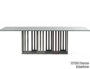 KLEE - Rectangular metal adn glass living room table _ ETRO Home Interiors