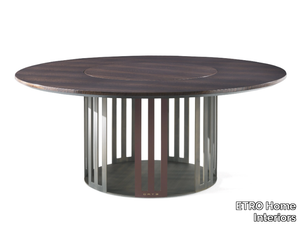 KLEE - Round eucalyptus table with Lazy Susan _ ETRO Home Interiors