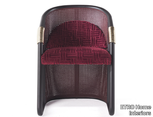 HAMAR - Upholstered velvet chair with armrests _ ETRO Home Interiors