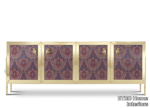 JANIS - Brass and glass sideboard with doors _ ETRO Home Interiors