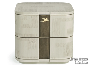 LASA - Rectangular multi-layer wood bedside table with drawers _ ETRO Home Interiors